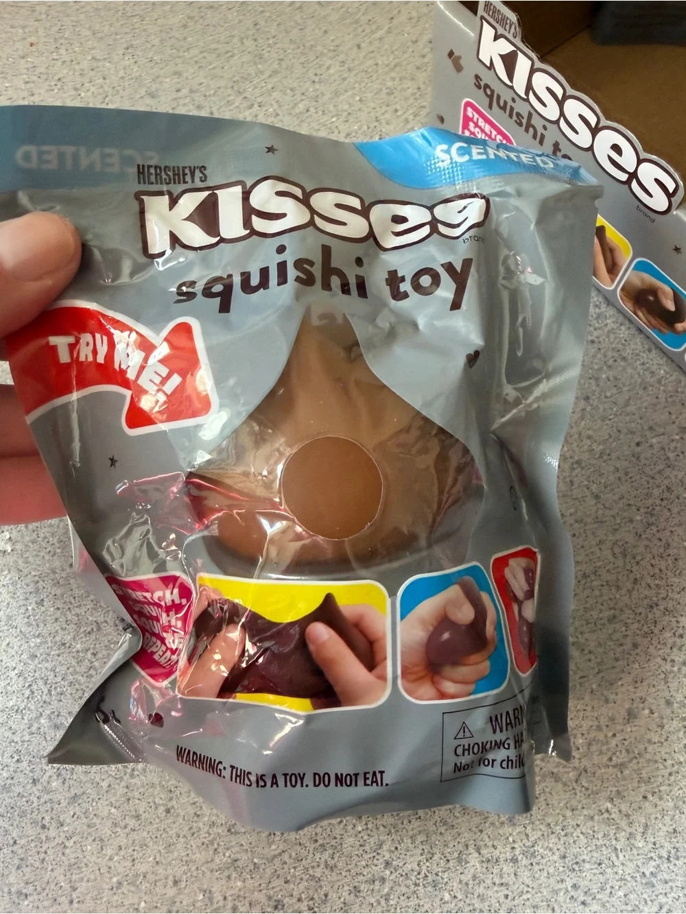 6 Squishy Sensory Toy Hershey's Kiss Chocolate Scented Squishi Store Display Box